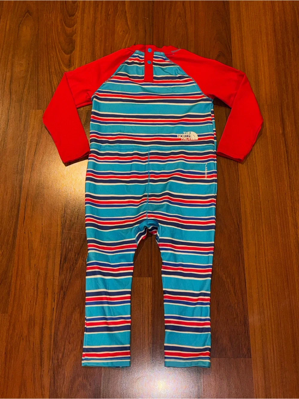 The North Face UPF 40+ Rashguard Swim Size 18-24months Snaps Blue Red Patagonia
